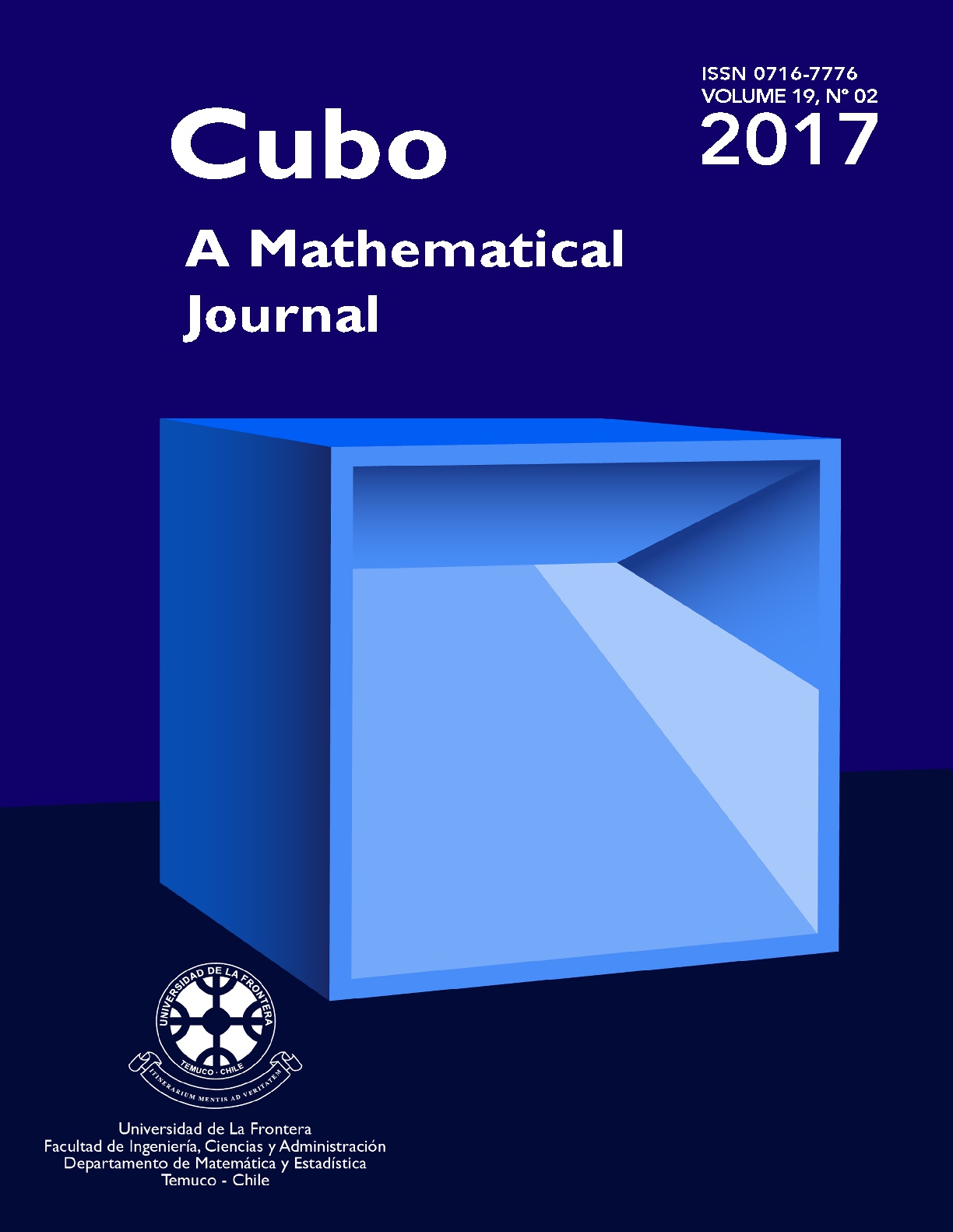 					View Vol. 19 No. 2 (2017): CUBO, A Mathematical Journal
				