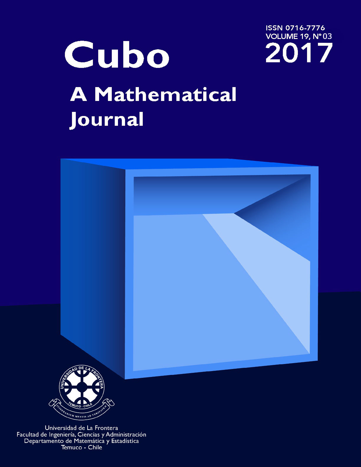 					View Vol. 19 No. 3 (2017): CUBO, A Mathematical Journal
				