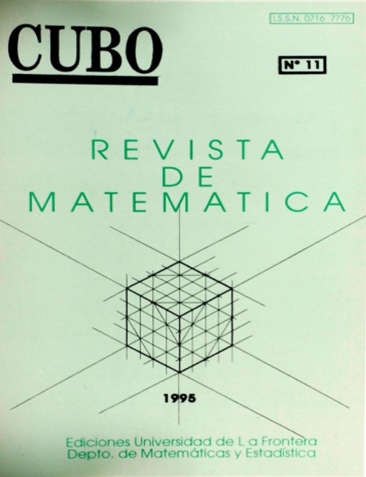 					View No. 11 (1995): CUBO, Revista de Matemática
				