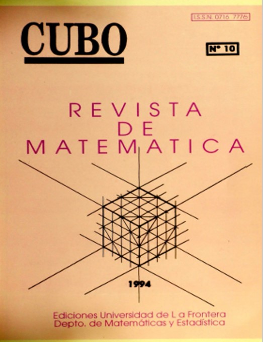 					View No. 10 (1994): CUBO, Revista de Matemática
				